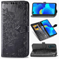 送挂绳华为Nova6翻盖Nova6SE浮7i保护套P40lite曼陀罗压花手机壳仿皮纯色皮套真智力