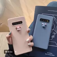 莫兰迪色简约小熊三星S10+手机壳S20/S8/S9+软壳Note10+/Note9/8真智力