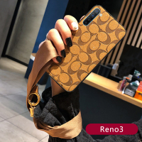 OPPO Reno3手机皮壳reno3 pro闪金压印欧美P保护壳丝巾挂绳硅胶套真智力