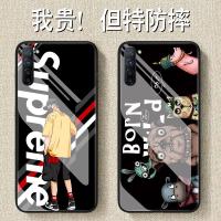 opporeno3手机壳男女pro新款5G玻璃镜面潮牌网红oppo手机套 RENO3外壳潮定制超薄个性创意限量版高真智力