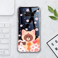 三星s8手机壳女款泰迪熊S10网红情侣款a60个性创意s9透明气囊硅胶A70全包边防摔保护套a6s可爱卡通超薄in真智力