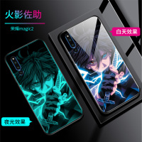 华为荣耀magic2手机壳荣耀v8手机套荣耀magic2夜光玻璃硅胶2020新款全包防摔个性磨砂荣耀v8定制软壳女真智力