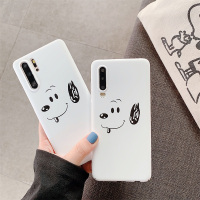 白色素描狗华为p30pro手机壳全包硬壳p20荣耀20荣耀magic2 mate30真智力