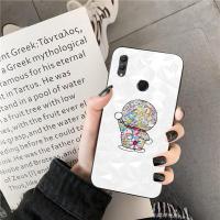 华为荣耀note10手机壳荣耀magic2菱形壳play3软边卡通蓝胖子男女真智力