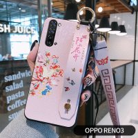 陌上花开opporeno3手机壳女reno3pro软硅胶reno3腕带5g创意oppo带挂绳网红复古简约中国风超薄真智力