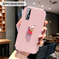 立体围巾鼠opporeno3手机壳女reno3pro软硅胶reno3四角防摔pro卡通可爱oppo简约个性0pp0真智力