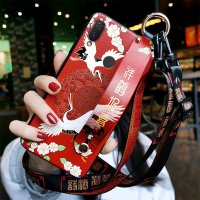 [仙鹤腕带]华为Nova4手机壳Nova4E国潮novo3中国风仙鹤腕带nove3E防摔3i软硅胶全包边斜跨挎背带真智力