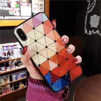 滴胶金箔闪粉菱形格子华为荣耀20pro手机壳V30创意民族风10lite青春全包边硅胶套9i复古图腾个性炫彩时尚潮真智力