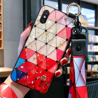 华为荣耀30s手机壳9x硅胶v30pro女款nova6潮腕带畅享10e挂绳防摔套5g版镜面nova6se薄新款菱格真智力