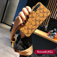 华为Nova6手机皮壳nova6se金压印荣耀V30保护壳丝巾v30pro硅胶套真智力