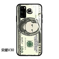 美术生情侣男女款原创华为荣耀v30手机壳Pro套20s个性创意20青春版趣味可爱play3玻璃防摔play3e硅胶真智力