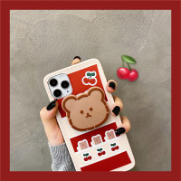 樱桃小熊支架壳适用苹果11手机壳iPhoneX硅胶8plus软壳XR女xs max真智力