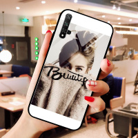 华为荣耀8x手机壳粉色V10超火小姐姐20欧美风9流行潮Note10女款Magic2时尚个性创意Play玻璃镜面青真智力