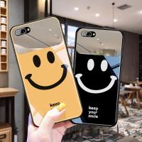 华为荣耀10手机壳女款honor10青春版个性创意v10补妆镜玻璃镜面note10带挂绳全包硅胶软边时尚可爱笑脸保真智力