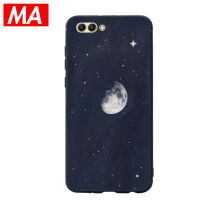 月亮华为荣耀10/v10/青春/note10简约ins硅胶创意手机壳个性潮真智力