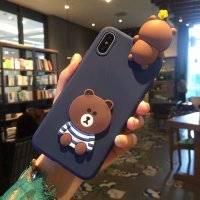 适用于华为荣耀9/10青春magic2/note10/play手机壳立体趴趴卡通熊真智力