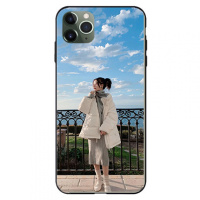 定制手机壳图案任意型号苹果11玻璃立体浮照片二维码文字磨砂xr真智力