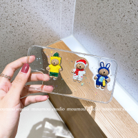 ins韩国小熊闪粉滴胶iphone11pro苹果max手机壳8plus/x/xr女7/6软真智力