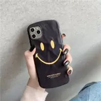ins韩国笑脸苹果X手机壳8plus全包情侣11Pro个性硅胶XS max弧形防摔iPhoneXR褶皱软壳7plu真智力