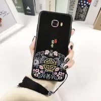 三星C7手机壳女款中国风C7Pro宫廷印花浮C5复古图腾C5Pro国潮防摔软硅胶全包边保护套复古个红潮流真智力