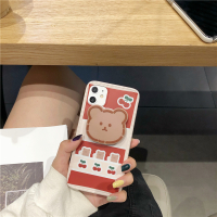 可爱小熊适用苹果11pro max手机壳iphonexr支架xs硅胶8plus女款7p真智力