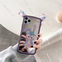 可爱紫色兔子立体趴趴卡通镜面iphonex苹果x手机壳iPhone11pro/xsmax/xr/8plus/7女款真智力