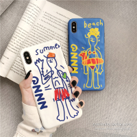 ins趣味涂鸦情侣iPhonexs/11promax/xr手机壳苹果8/7plus/6软壳套真智力