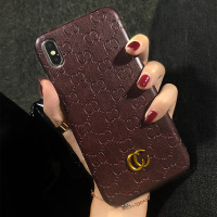 苹果11pro手机壳潮牌网红iphoneX女款xsmax菱形几何XR做旧复古枣红色8plus皮质花纹创意7p6真智力