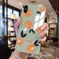 iPhone11手机壳网红小橙子苹果11pro抹茶绿玻璃XS MAX潮牌情侣款苹果x手机壳XR保护套8plus软硅真智力