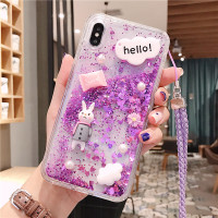 杨紫佟年同款苹果7plus手机壳挂绳iPhoneXsMax卡通苹果11/11pro软壳5s苹果6可爱xs/Xr亲爱真智力