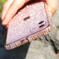 适用苹果11promax手机壳带钻iphone11金属边框Xs max水钻xr闪真智力