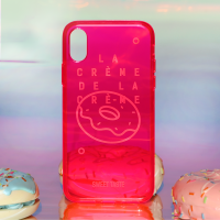适用苹果11少女心荧光红11Pro甜甜圈全包Xsmax手机壳真智力