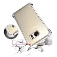 三星s7edge手机壳Note5四角防摔款S6透明硅胶s8plus曲屏支架挂绳真智力