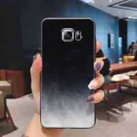 三星s6edge简约s7edge曲面屏c9pro手机壳磨砂硅胶创意幻彩星空可爱女三星S6+全包边C9PRO保护套三真智力