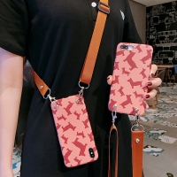 刘诗诗同款手机壳三星s10斜挎s9plus带挂脖绳note9背包式s7edge狗狗s8+网红潮牌s10plus不会真智力