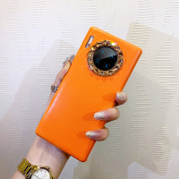 新款华为mate30pro素皮手机壳mate30带钻镜头保护水钻网红女潮个性创意手机套真智力