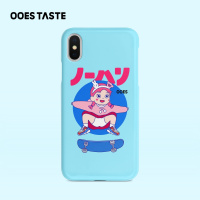 原创可爱iPhone11Pro蓝色少女滑板磨砂防摔Max手机壳真智力