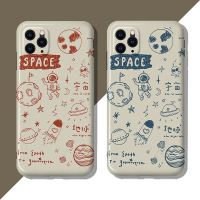 漫游宇宙太空情侣复古iPhone11pro XsMax/78Plus/XR手机壳ins软壳真智力