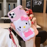 苹果8plus手机壳女可爱x硅胶软壳xsmax全包7p背包式6s卡通玩具6斜挎背带xr玩偶零钱包promax潮牌i真智力