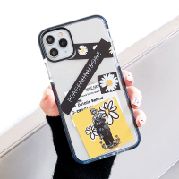 潮牌GD同款小雏菊标签苹果手机壳iPhone11promax菊花XR/8/7plus女真智力