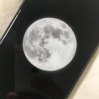 自制星球手机壳钢化玻璃iPhone 6s/6p/7/7p/XR/X/11月亮情侣款真智力