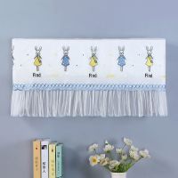 空调罩开机不取格力美的空调罩防尘罩全包布艺蕾丝空调套挂机通用|蝴蝶花+蓝 2p(88-94)cm+全包