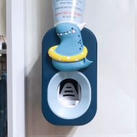 可爱猪宝宝全自动挤牙膏器儿童卡通创意懒人牙膏挤压器牙刷置物架|泳圈怪兽 单独挤牙膏器