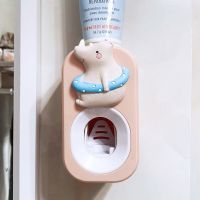 可爱猪宝宝全自动挤牙膏器儿童卡通创意懒人牙膏挤压器牙刷置物架|泳圈犀牛 单独挤牙膏器