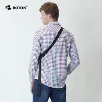 Boton/波顿新款格子衬衫男长袖百搭衬衣男士帅气休闲潮