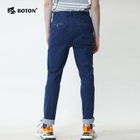 Boton/波顿牛仔裤男修身宽松裤子男士休闲长裤百搭潮