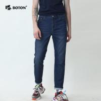 Boton/波顿裤子男牛仔裤宽松直筒裤潮流百搭休闲九分裤