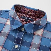 Boton/波顿格子衬衫女春秋新款外穿百搭长袖女士衬衣纯棉宽松上衣