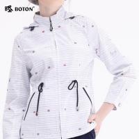 Boton/波顿秋冬休闲防风修身连帽抽绳女装上衣纯棉外套 LJ399114
