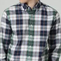 Boton/波顿秋冬新款男装韩版潮流休闲格子清新文艺衬衫